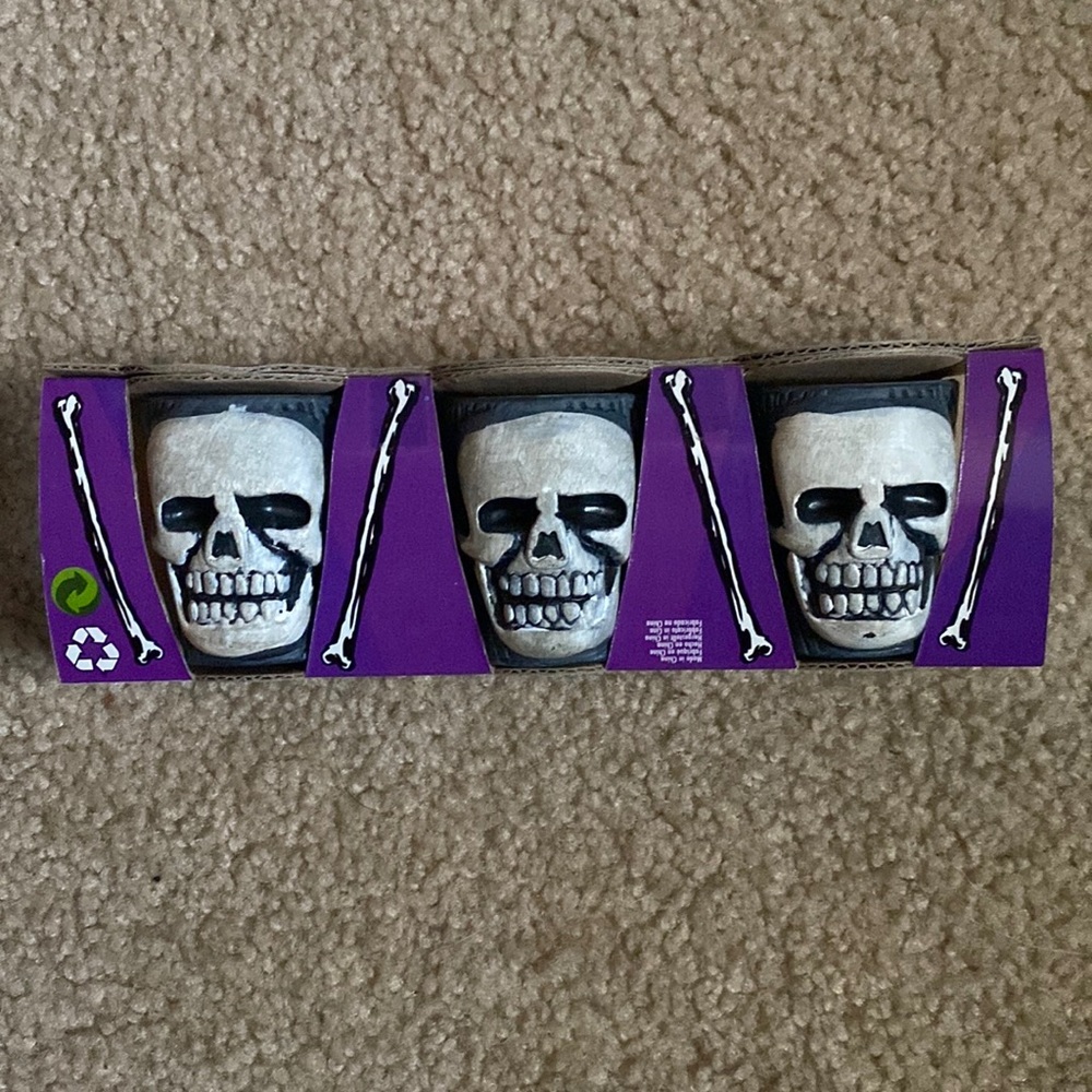 3 piece Skull Shot Glass Set